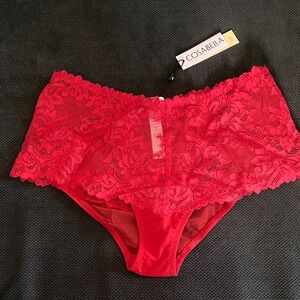 NWT Cosabella Carmela Hotpant Red Size S